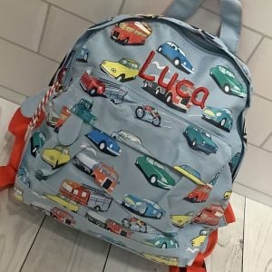 Kid's Personalised Road Trip Cars Backpack Bag