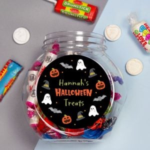 Kid's Halloween Sweets in Personalised Plastic Tub