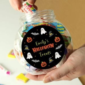 Kid's Halloween Sweets in Personalised Plastic Tub