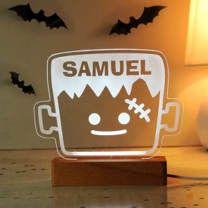 Kid's Personalised Frankenstein LED Halloween Decoration