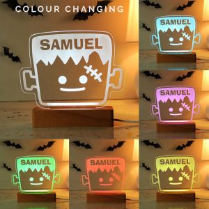 Kid's Personalised Frankenstein LED Halloween Decoration