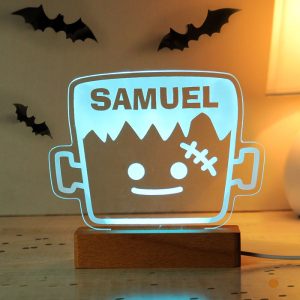 Kid's Personalised Frankenstein LED Halloween Decoration