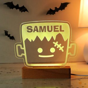 Kid's Personalised Frankenstein LED Halloween Decoration
