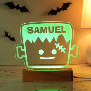 Kid's Personalised Frankenstein LED Halloween Decoration