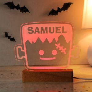 Kid's Personalised Frankenstein LED Halloween Decoration