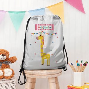 Personalised Children's Giraffe Waterproof Swim Kit P.E. Bag