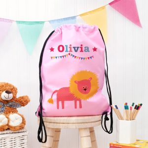 Girl's Personalised Classic Pink Circus Waterproof Swim Bag