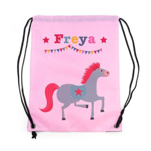 Girl's Personalised Classic Pink Circus Waterproof Swim Bag