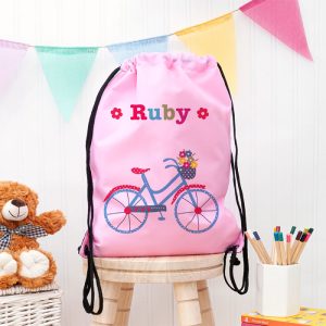 Personalised Girl's Pink Waterproof Swim Bag - 10 Designs