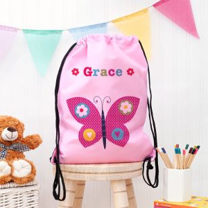 Personalised Girl's Pink Waterproof Swim Bag - 10 Designs