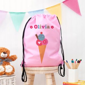 Personalised Girl's Pink Waterproof Swim Bag - 10 Designs