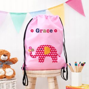Personalised Girl's Pink Waterproof Swim Bag - 10 Designs