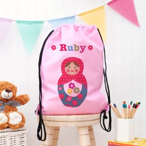 Personalised Girl's Pink Waterproof Swim Bag - 10 Designs