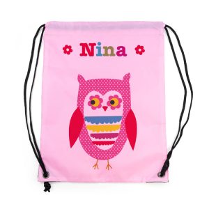 Personalised Girl's Pink Waterproof Swim Bag - 10 Designs