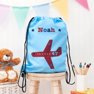 Boy's Personalised Sky Blue Waterproof Swim Kit or P.E. Bag