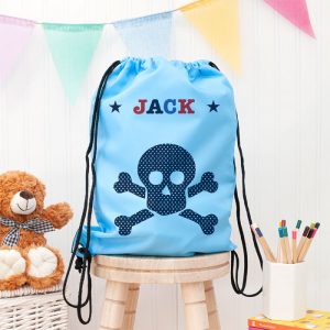 Boy's Personalised Sky Blue Waterproof Swim Kit or P.E. Bag