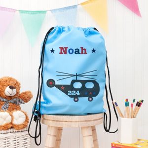 Boy's Personalised Sky Blue Waterproof Swim Kit or P.E. Bag