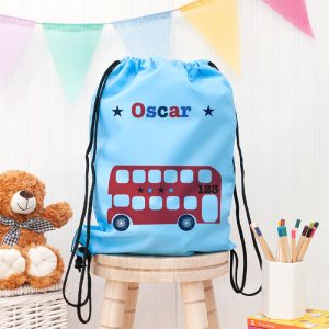 Boy's Personalised Sky Blue Waterproof Swim Kit or P.E. Bag