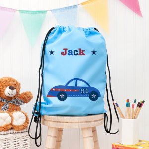 Boy's Personalised Sky Blue Waterproof Swim Kit or P.E. Bag