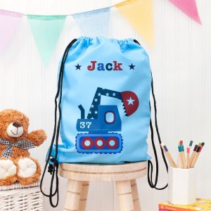 Boy's Personalised Sky Blue Waterproof Swim Kit or P.E. Bag