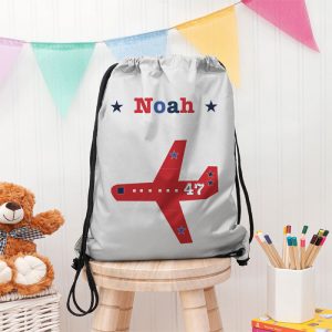 Personalised Boy's Silver Waterproof Swim Bag or PE Kit Bag