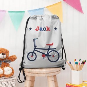 Personalised Boy's Silver Waterproof Swim Bag or PE Kit Bag