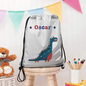 Personalised Boy's Silver Waterproof Swim Bag or PE Kit Bag