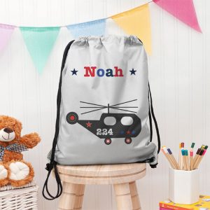 Personalised Boy's Silver Waterproof Swim Bag or PE Kit Bag