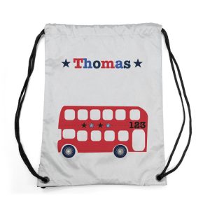 Personalised Boy's Silver Waterproof Swim Bag or PE Kit Bag
