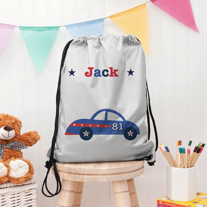 Personalised Boy's Silver Waterproof Swim Bag or PE Kit Bag