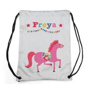 Personalised Silver Circus Waterproof Swim Bag or PE Kit Bag