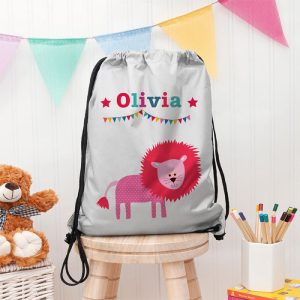Personalised Silver Circus Waterproof Swim Bag or PE Kit Bag