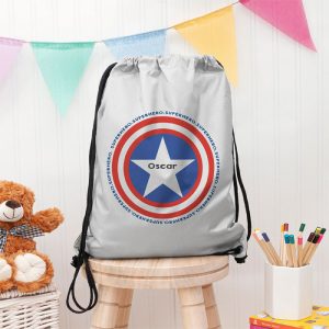 Personalised Superhero Waterproof Swim Bag or School PE Bag