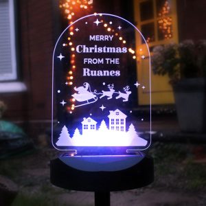 Personalised Christmas Outdoor Solar Light Up Sign
