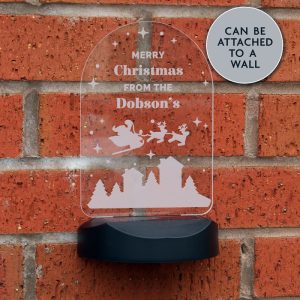 Personalised Christmas Outdoor Solar Light Up Sign