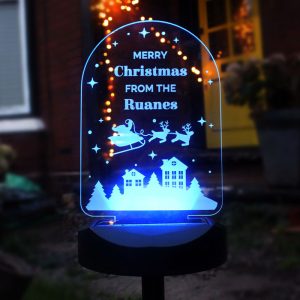 Personalised Christmas Outdoor Solar Light Up Sign