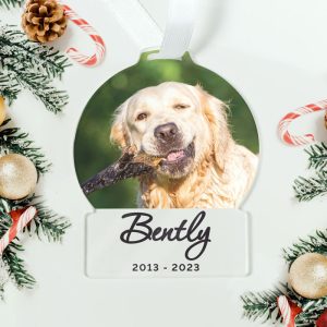 Personalised Photo Upload Acrylic Christmas Tree Decoration
