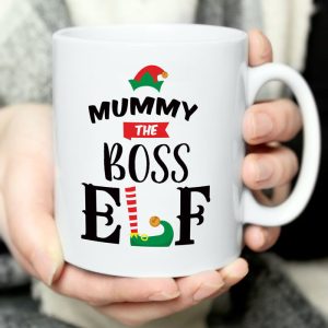 Personalised Elf Ceramic Christmas Novelty Mug
