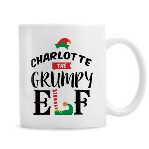 Personalised Elf Ceramic Christmas Novelty Mug