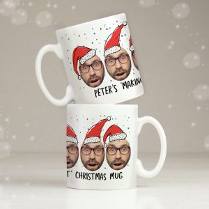 Personalised Photo Upload Ceramic Santa Mug