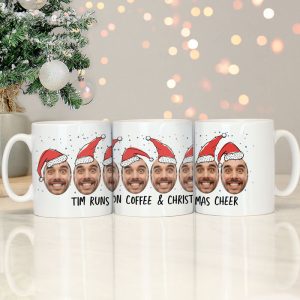 Personalised Photo Upload Ceramic Santa Mug
