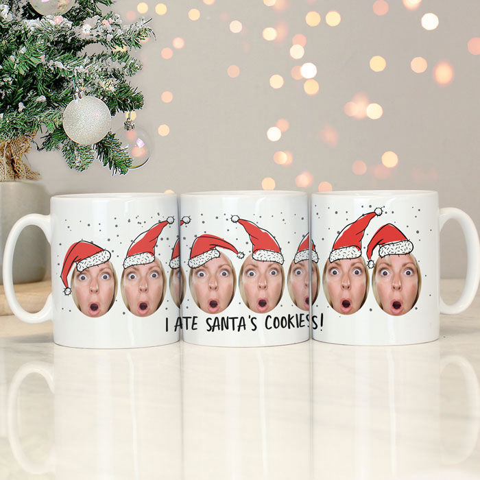 Personalised Photo Upload Ceramic Santa Mug