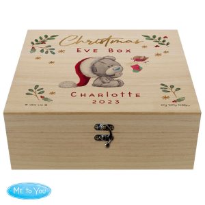 Personalised Tiny Tatty Teddy Wooden Christmas Eve Box