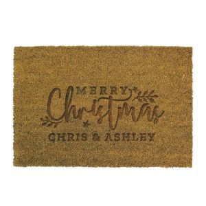 Personalised Christmas Rectangle Indoor Coir Doormat