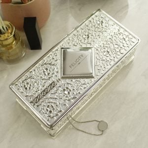 Personalised Silver Plated Jewellery Trinket Box