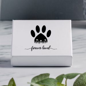 Gift Boxed Dog Memorial Photo Upload Glass Keepsake Block
