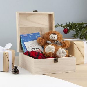 Large Wooden Personalised Baby's First Christmas Eve Box