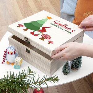 Personalised Gonk Large Wooden Christmas Eve Box