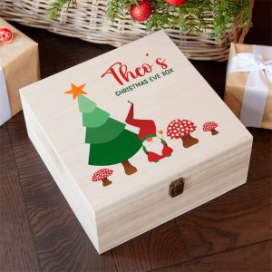 Personalised Gonk Large Wooden Christmas Eve Box