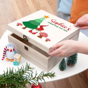 Personalised Gonk Large Wooden Christmas Eve Box